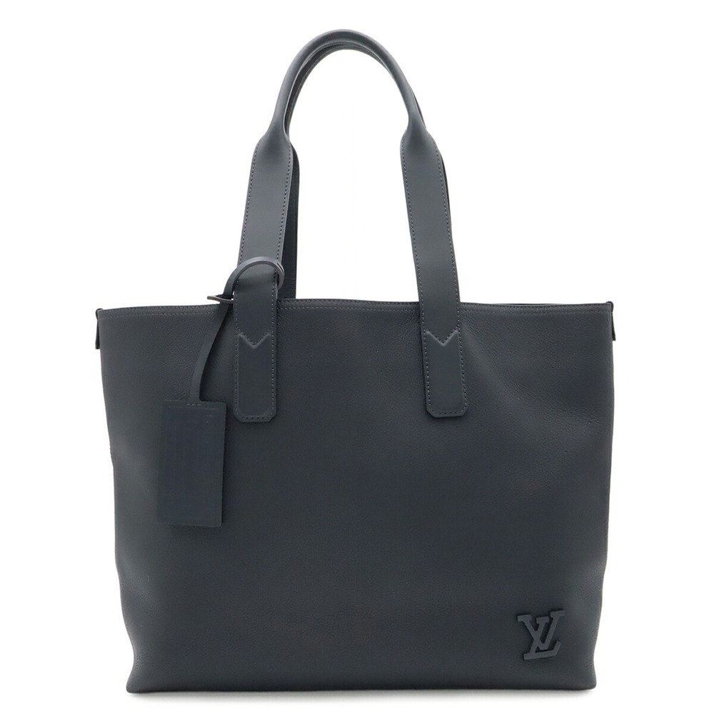 LOUIS VUITTON LV Aerogram Pilot Tote Bag Shoulder Leather Ink Blue M11598